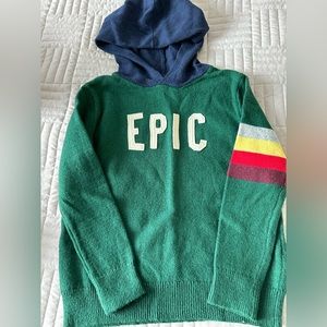 Gap kids size 6-7 hooded cotton/wool blend sweater